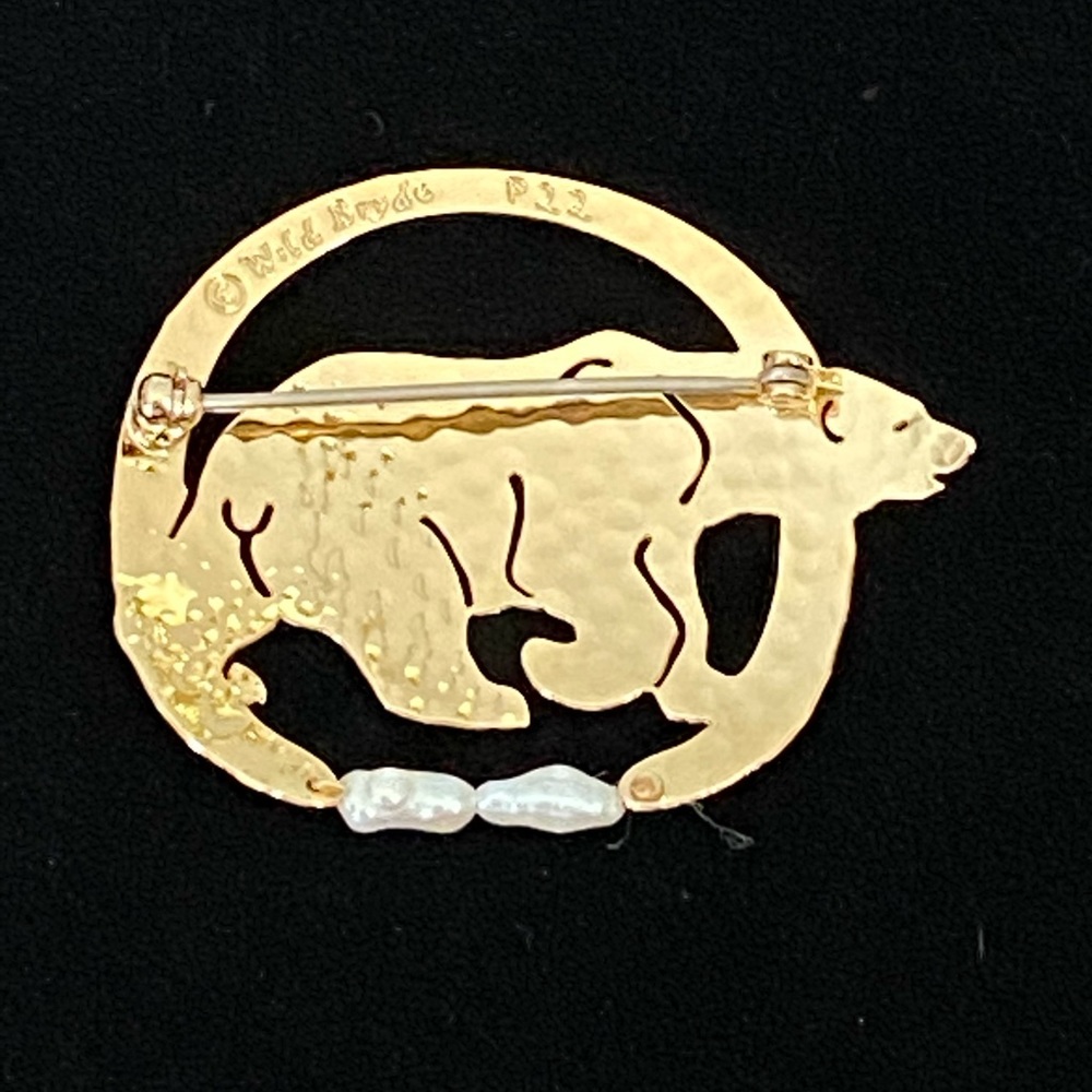 Wild Bryde Brooch - Polar Bear - 14K gold plated - Picture 2 of 4